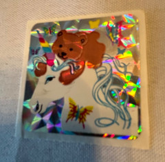 Vintage Rare Shiny Sticker Bear