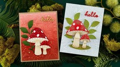 Multi size mushrooms words thanks hello love metal cutting dies cut cutter die