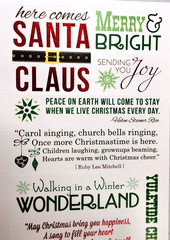 Momenta Christmas Phrases Clear Foil Accents Traditional 12″ 2013 NOS Scrapbook