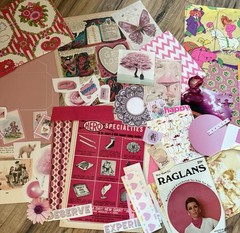 Pink Ephemera Bundle 125+ Pieces Scrapbook Junk Journal Vintage Paper Craft Lot