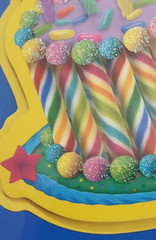 DESIGN FOCUS Peel and Stick BIRTHDAY CAKE Gift Trim –1 pc