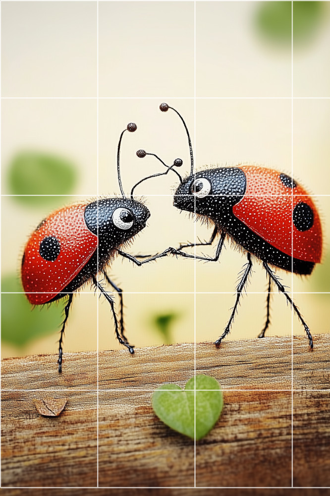 4×6″ Bugs In Love Junk Journal Art Card Topper Scrapbook Supplies Set of 3