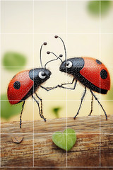 4×6″ Bugs In Love Junk Journal Art Card Topper Scrapbook Supplies Set of 3
