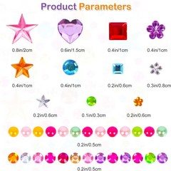 880pcs Gem Stickers Rhinestones for Crafts – Self Adhesive Jewels Stickers, A…