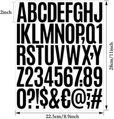 500 Pcs 2 Inch Vinyl Waterproof Letter Stickers,10 Sheets Self-Adhesive Alphabet