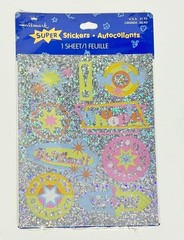 Vintage New Pack Hallmark Sparkly Praise WOW Brilliant Dazzling Stickers!