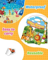 Educational Reusable Sticker Book for Toddlers – 6 Themes for Creative Play