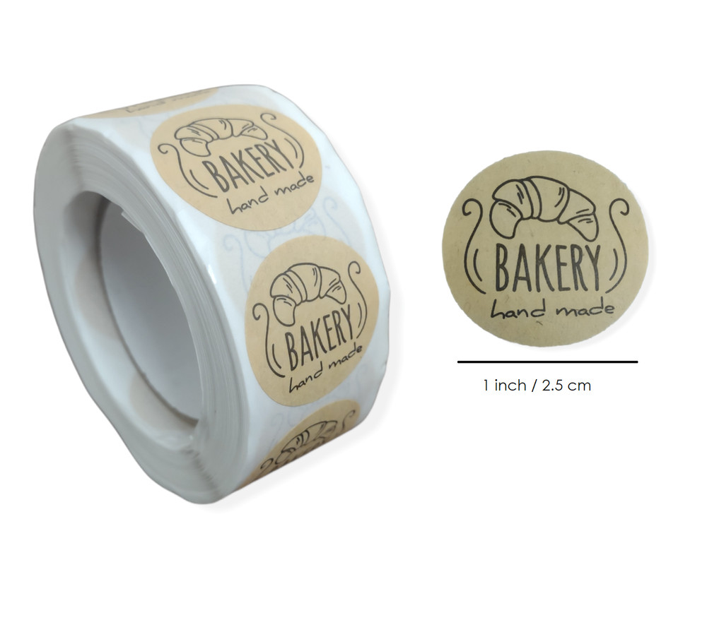 500Pcs 1″ HAND MADE BAKERY THANK YOU LABELS ROUND STICKERS ENVELOPE SEALS