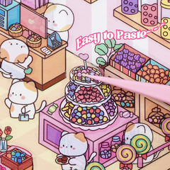 20 Sets DIY 3D Sticker Scene Collection Book DIY 3D House Stickers Make Your Own