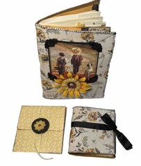 Junk journal Dog Days Summer Boys Dogs Yellow Black Keepsake Book Handmade New