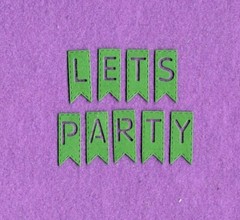 LETS PARTY Birthday Celebration die cuts scrapbook cards