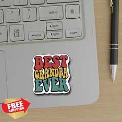 CATRACOS 3Pcs Best Grandpa Ever Sticker