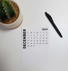 Large Calendar Stickers for Planners | Bold Month on the Side | 5″ x 7″