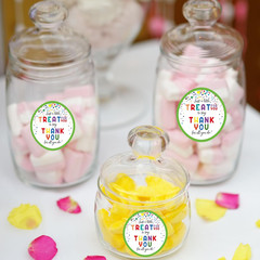 120PCS Thank You Stickers – 2 Inch Round Colorful Self-Adhesive Appreciation Lab