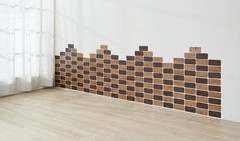 Cogit Wall Stickers, Dark Brown x Light Brown, 200 sheets (100 sheets of each co