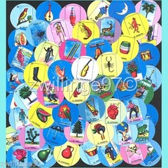 100 + Precut LOTERIA MEXICAN BINGO BOTTLE CAP IMAGES DON CLEMENTE 1 inch discs