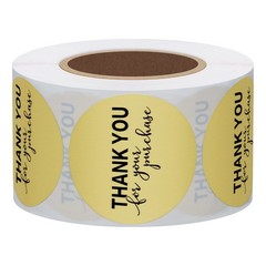Hybsk Gold Foil Thank You for Your Purchase Stickers 1.5″ Round 500 Labels