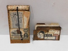 Junk Journal Ephemera Money Envelope & File Tag Vintage Style Grungy Set B