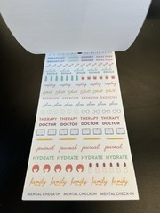 Blue Sky Self-Care Sticker Book, for planners. 12 sheets 1250 stickers. New.