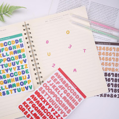 2400 Pieces Small Colorful Vinyl Letter Stickers, 24 Sheets Self Adhesive Mini A