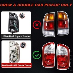 Tail Light Compatible With 2004 2005 2006 Toyota Tundra Crew & Double Cab Pic…