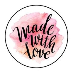 30 Made with love Envelope Seals Labels Stickers 1.5″ Round