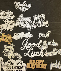 LRG Lot Metal Die Cuts Crafts Card Making Scrapbook Words / Sayings