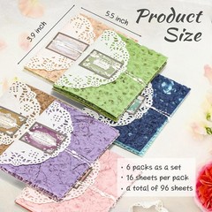96 Sheets Scrapbook Supplies & Junk Journal Supplies Set – Textured Paper & M…