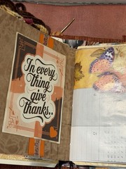 Handmade Mixed Media Junk Journal – Gratitude Tea Theme – 2 Signatures – 5×7