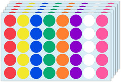 1000 Pack, 1 inch – Colored Round Circle Dot Stickers, Garage Yard Sale Price St