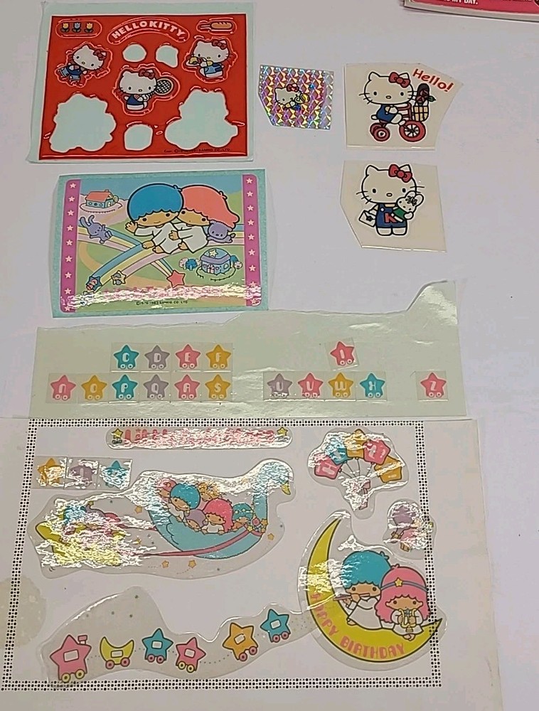 Vintage Stickers Sanrio Hello Kitty Little Twin Stars Assorted Lot
