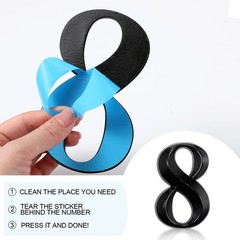 10 Pcs 3D Self-Adhesive House Numbers 0-9 for Mailbox, Door, Street Address Sign
