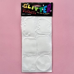 Vintage Glitter Stickers Puffy Love Bears Rainbow Silver New Sealed Sheet Rare