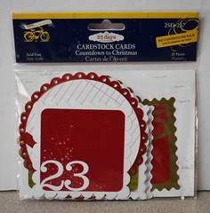 25 Days of Christmas Cardstock Cards Advent Countdown Scrapbook Journaling