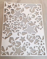 Stars Die Cuts * Stars Panel * Set of Six * White Cardstock * Patriotic Design!