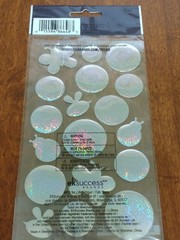Sticko FLOWERS AND BEES Stickers Clear Glitter NIP
