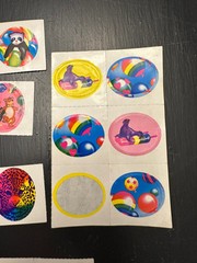 Lot Vintage Lisa Frank Round Stickers 1990’s Dinosaurs Seals Panda
