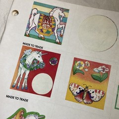 Vintage 80s Stickers Unicorn Made To Trade 2 Sheets