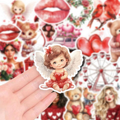 200 Pcs Valentines Day Heart Stickers for Journals Cards Gift Wrapping Scrapbook