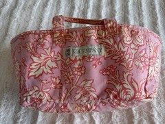 K&Company Scrapbook Organization Bag Pockets Handle Pink