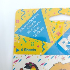Vintage Post-It Removable Stickers Zoo Wild Animals 4 Sheets 1989 Gorilla Lion