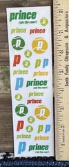 ✅ Vintage 1 Sheet of 29 Rule the Court Tennis Ball Prince Stickers