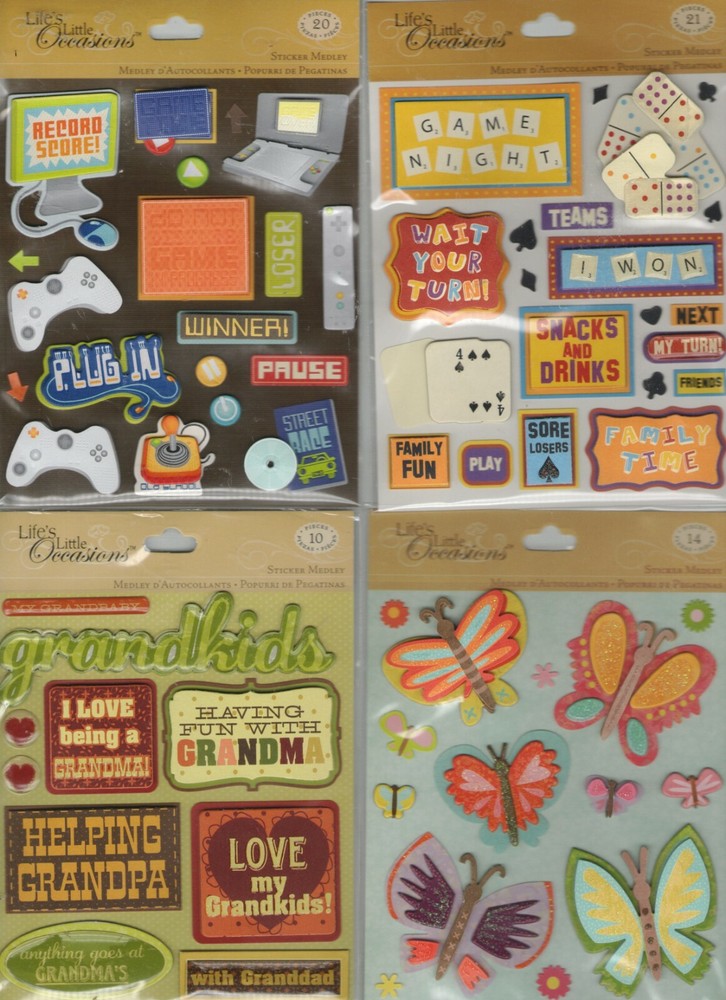 K &Co. Life’s Little Occasions MISC. themed Sticker Medley~Dimensional~Cute!