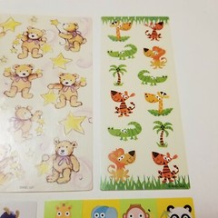American greetings AGC sticker sheet vintage LOT farm animals zoo teddy bear dog