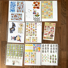 LOT VINTAGE STICKERS AGC Disney Hobby Lobby Peanuts Easter