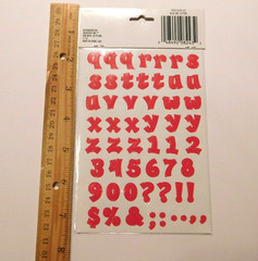 Keepsake Essentials Stickers Lot 2 Sheets Package ~ABC Red Lowercase Letters~