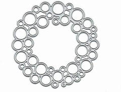 Circle Bubbles Wreath metal cutting die cut scrapbook 3.5″