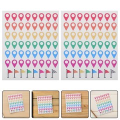 336 Pcs Classroom Geography Stickers Colorful Map Location Marker