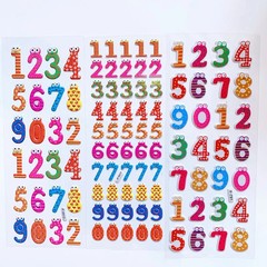 6 Sheets Kids Stickers 3D Puffy Bulk Cartoon English Alphabet Letters Number