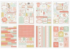 Baby Girl Welcome Shower Nursery Love Echo Park Border Alphabet Sticker Book